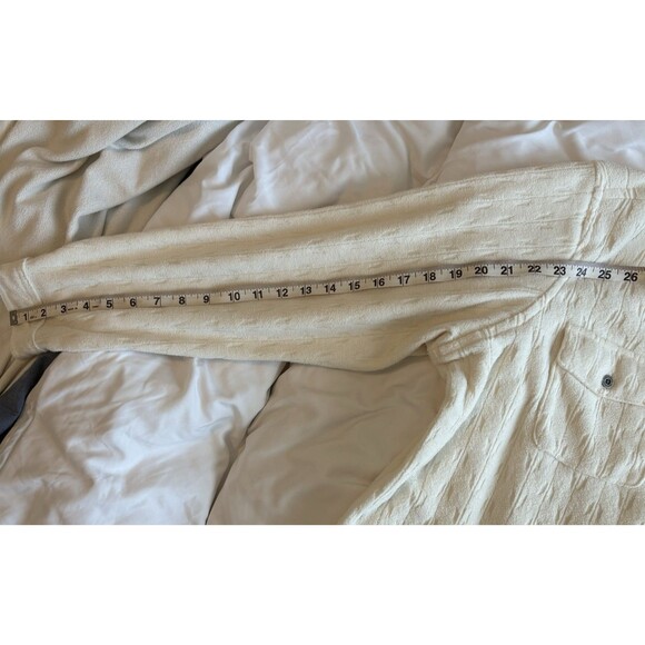 Women’s Ivory Colored Fleece Jacket Eddie Bauer Size 2T XL - Picture 3 of 6